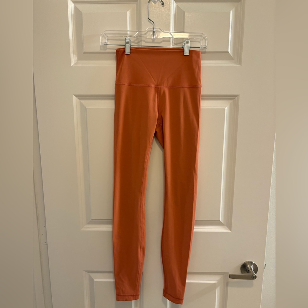 Lululemon Athletica Orange Leggings High Waist Performance